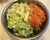 蒸し焼きde春キャベツ+人参＊作り方1写真