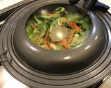 蒸し焼きde春キャベツ+人参＊作り方3写真