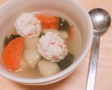 鳥団子と野菜のスープ作り方6写真