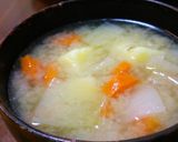 豚挽き肉入り味噌汁。作り方7写真