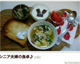 ほうれんそうとベーコンのたまごスープ♪作り方10写真