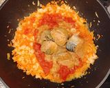 サバの味噌煮缶とトマトのドライカレー作り方2写真