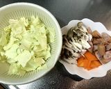 ウインナー＆しめじ入り焼きうどん作り方1写真