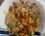 レンジ簡単中華風キムチ餃子味炒飯弁当作り方5写真