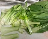 ちんげん菜と舞茸のバター炒め作り方1写真