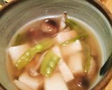 【胃にやさしい🪷】豆腐きのこ汁🫛きぬさや🥣簡単♪作り方4写真
