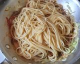 パンチェッタとキャベツのトマトパスタ作り方9写真