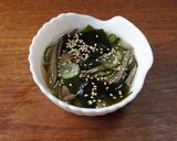 じゅんさい入り胡瓜とわかめの酢の物作り方7写真