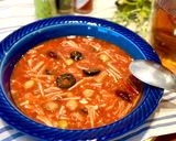 レンジ一つで！ツナとキノコのトマトスープ作り方4写真