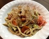 ウインナー＆しめじ入り焼きうどん作り方5写真