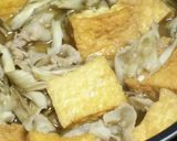 簡単！いりこ出汁☆豚コマ絹揚げ豆腐の煮物作り方5写真