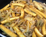 節約☆厚揚げの生姜焼き作り方6写真