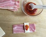 切り餅のベーコン巻き作り方5写真