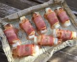 切り餅のベーコン巻き作り方10写真
