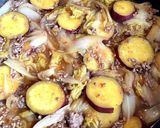 さつまいもと白菜の挽肉あんかけ♪作り方9写真