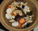 土鍋で煮る　お煮しめ作り方2写真