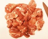 鶏肉とネギ&えのきのマヨポン炒め作り方1写真