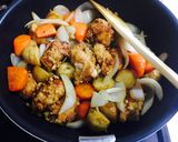 余った唐揚げ使って♪鳥の甘酢餡掛け作り方5写真