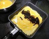お弁当！昆布のだし巻きたまご作り方3写真