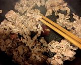 簡単!牛肉と春菊、れんこんの炊き込みご飯作り方5写真