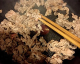 簡単！牛肉と春菊、れんこんの炊き込みご飯作り方5写真