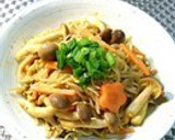 糸蒟蒻ときのこのじゃこカレー炒め作り方5写真