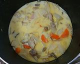 具だくさんのチーズ入りミルクとん汁作り方4写真