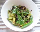 叩きキュウリと青唐の塩昆布中華ドレ和え作り方7写真