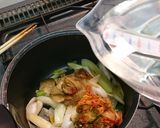 長ねぎたっぷりキムチ味噌汁作り方2写真