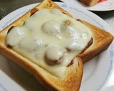 カレーのチーズ乗せオープンサンド作り方4写真