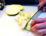大和丸なすのトマトソース ノルマ風作り方1写真