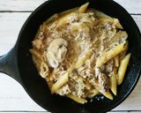 サバ水煮缶で♪茹でない焼きパスタ作り方5写真