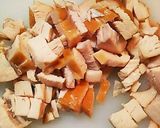 ボールだけで簡単!豆苗とチキンのサラダ作り方2写真
