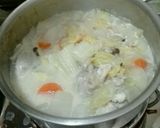 鶏肉と豆乳味噌スープ作り方2写真