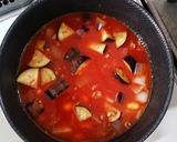 トマトジュースで煮込む豆と茄子カレー作り方3写真