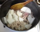 すき焼き風♪　厚揚げと豚肉と白ねぎの煮物作り方7写真