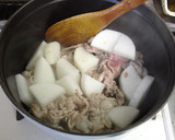 すき焼き風♪　厚揚げと豚肉と白ねぎの煮物作り方7写真