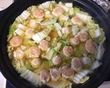 白菜と鶏ミンチの春雨スープ作り方5写真