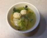 白菜と鶏ミンチの春雨スープ作り方8写真