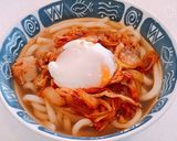 辛さもマイルド、豚キムチ温玉うどん！作り方9写真