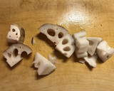 皮付きレンコンの梅肉和え◆サッと一品作り方1写真