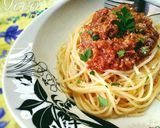 昔レシピの甘口ミートソーススバゲッティ作り方13写真