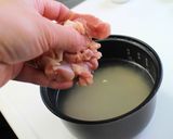 鶏と生姜の もち麦粥作り方4写真