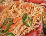 鉄板焼きナポリタン*鉄板オムライス作り方13写真