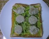 レンジで２分半♪しゅうまいキャベ卵パン作り方5写真