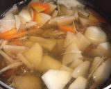 根菜ときのこの具だくさん汁作り方4写真