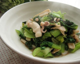 イカと青梗菜の炒め物作り方6写真