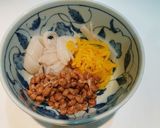 いか納豆たくあん入り(イカたく納豆♪)作り方1写真