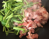 豚肉とケールのオイスター炒め♬作り方4写真