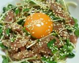 簡単 生ハムユッケ ビールのお供 つまみ作り方5写真